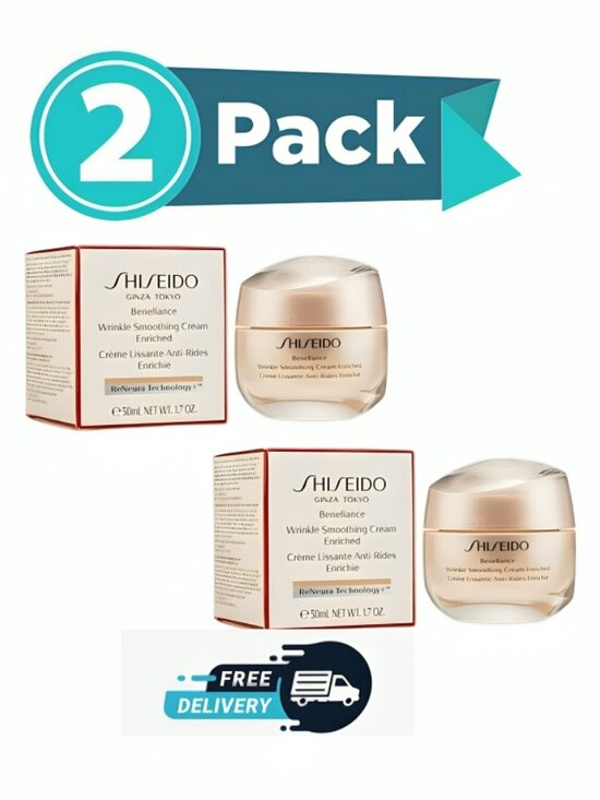 Branded Other - 2X Shiseido Benefiance Wrinkle Smoothing Cream 50 ml / 1.7 oz | Anti-Aging